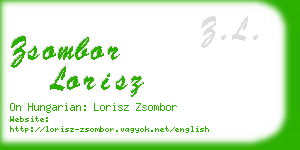 zsombor lorisz business card